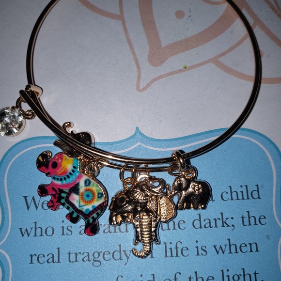 Expandable Elephant Charm Bracelet - Picture 3 of 5